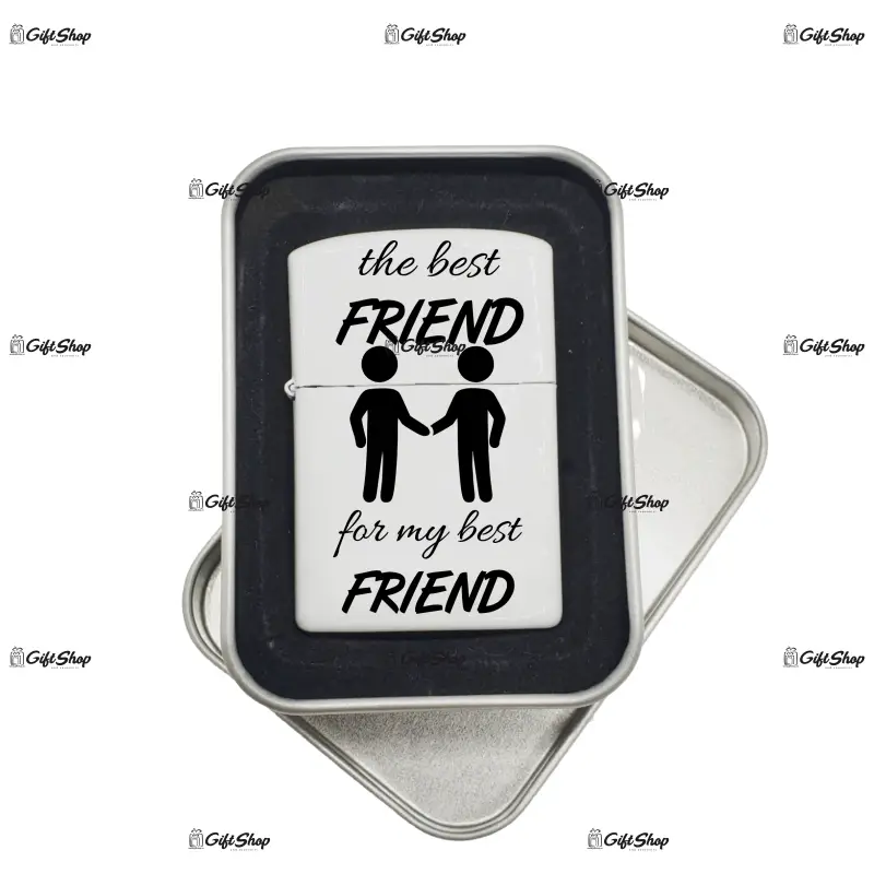 The best friend, bricheta metalica gravata laser cu mesaj